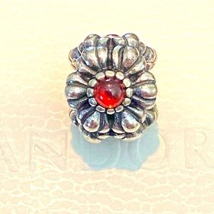 Pandora Garnet stone charm